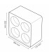 Aro Superficie Cuadrado Cuadruple Negro Para Módulo Cobfix 10W