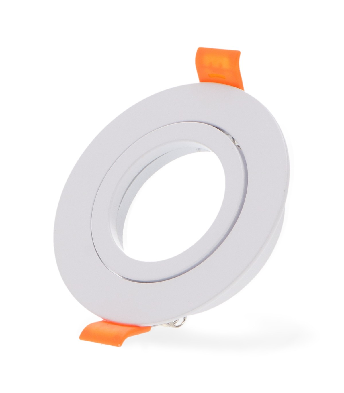 Aro Empotrable Basculante Redondo Blanco Serie Luxury