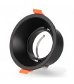 Aro Empotrable Basculante Redondo Negro Serie EVO