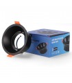 Aro Empotrable Basculante Redondo Negro Serie EVO