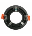 Aro Empotrable Fijo Redondo Negro Serie INFINITY