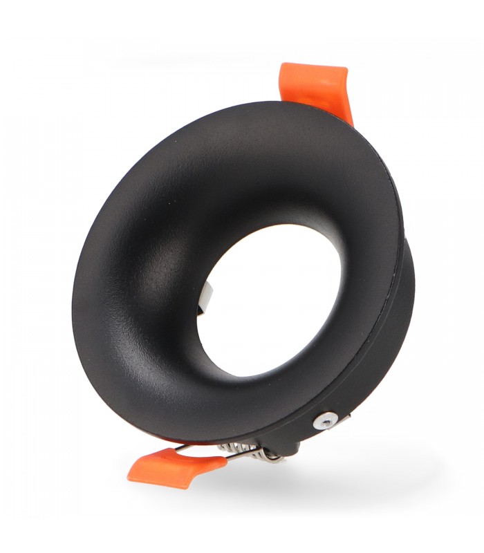 Aro Empotrable Fijo Redondo Negro Serie INFINITY