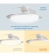 Ventilador PAACK DC 36W 2800Lm 4 Aspas Blanco CCT