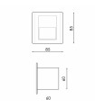 Baliza Empotrable NOMIS SQUARE 1.2W 120Lm IP20