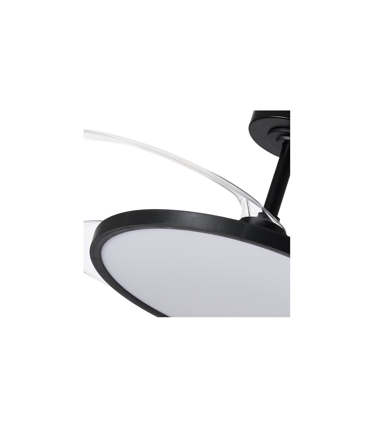 Ventilador de Techo Slim DC 72W 6480Lm 4 Aspas Negro CCT