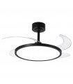 Ventilador de Techo Slim DC 72W 6480Lm 4 Aspas Negro CCT