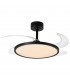 Ventilador de Techo Slim DC 72W 6480Lm 4 Aspas Negro CCT