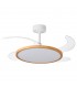 Ventilador de Techo Slim DC 72W 6480Lm 4 Aspas Blanco/Haya CCT