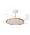 Ventilador de Techo Slim DC 72W 6480Lm 4 Aspas Blanco/Haya CCT