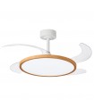 Ventilador de Techo Slim DC 72W 6480Lm 4 Aspas Blanco/Haya CCT
