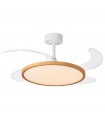 Ventilador de Techo Slim DC 72W 6480Lm 4 Aspas Blanco/Haya CCT