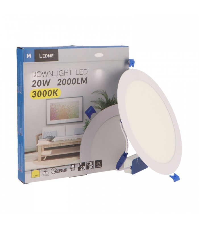 Downlight Led 20W 2000LM IP20 Redondo Blanco