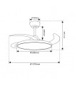 Ventilador PAACK DC 36W 2800Lm 4 Aspas Blanco CCT