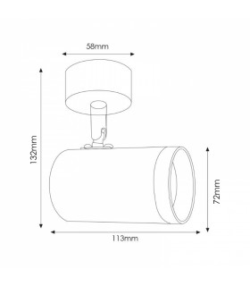 Aplique de Techo Gu10 Orientable Country 1 Foco