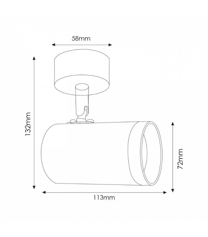 Aplique de Techo Gu10 Orientable Country 1 Foco