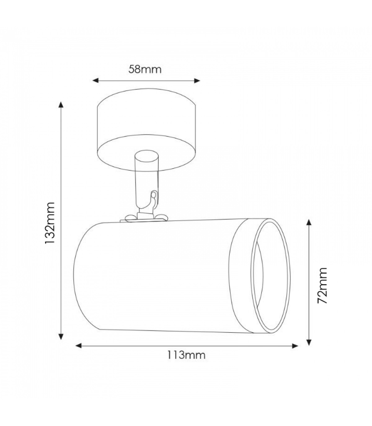 Aplique de Techo Gu10 Orientable Country 1 Foco