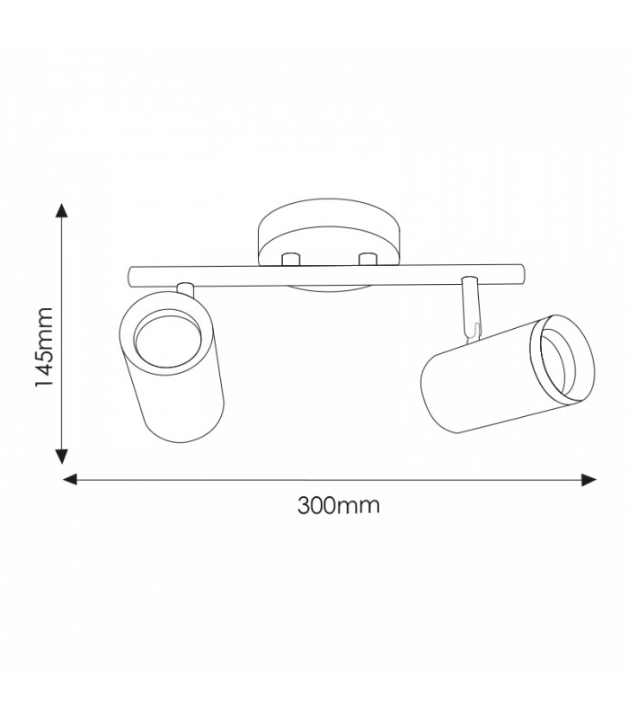Aplique de Techo Gu10 Orientable Country 2 Focos
