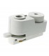 Adaptador para Carril Monofásico. Blanco.