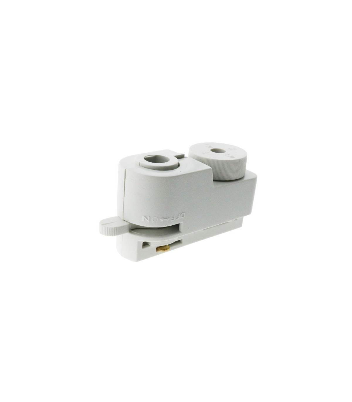 Adaptador para Carril Monofásico. Blanco.