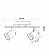 Aplique de Techo Gu10 Orientable City 2 Focos