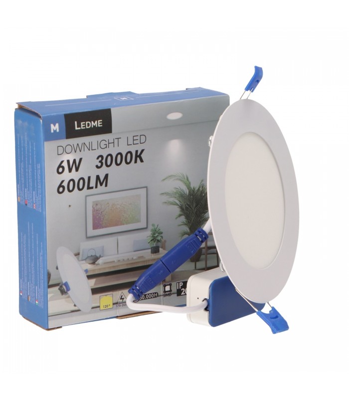 Downlight Led 6W 600LM IP20 Redondo Blanco