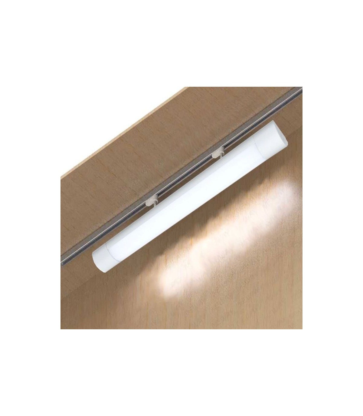 Adaptador para Carril Monofásico. Blanco.