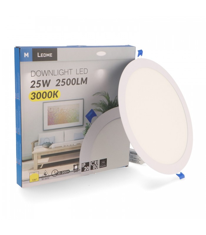 Downlight Led 25W 2500LM IP20 Redondo Blanco