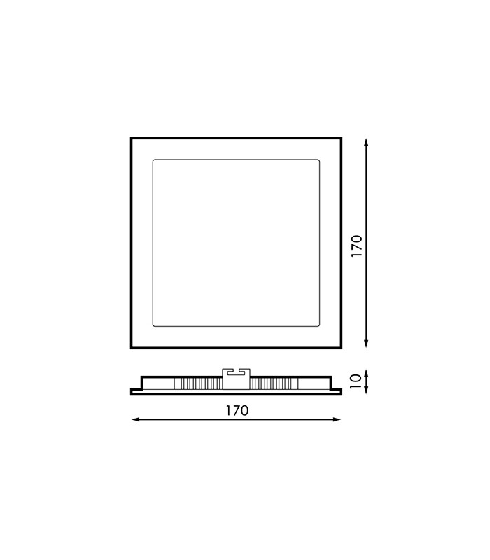 Downlight Led 12W 1200LM IP20 Cuadrado Blanco