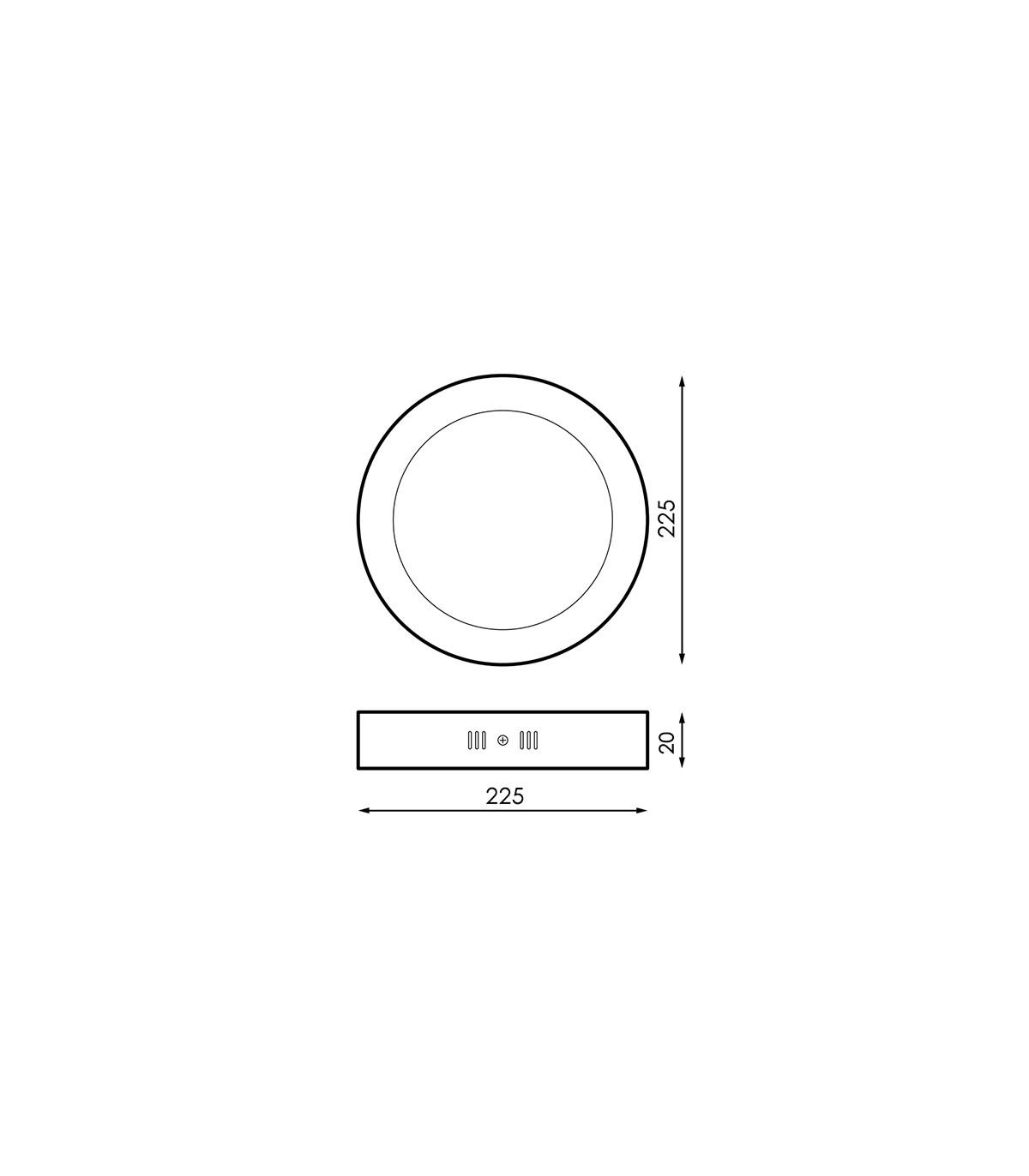 Plafón Superficie Led 20W 2000LM IP20 Redondo Blanco