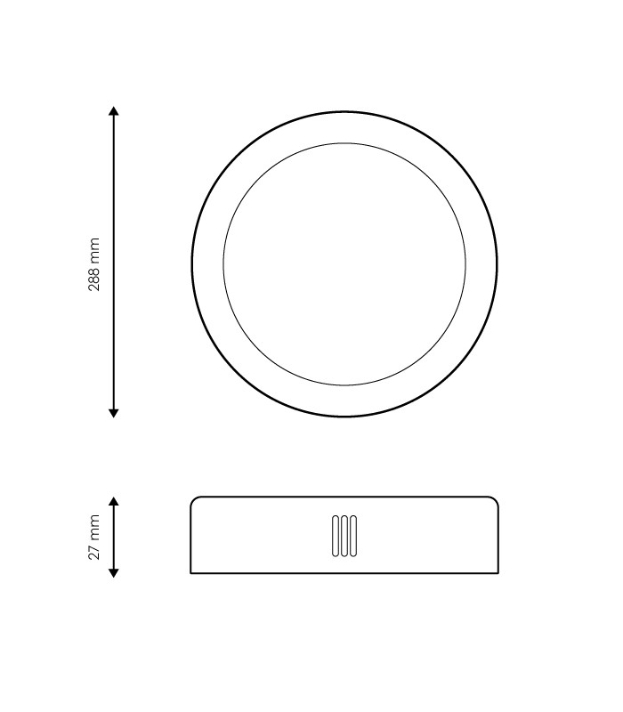 Plafón Superficie Led 25W 2500LM IP20 Redondo Blanco