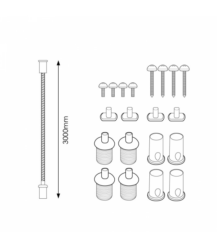 Colgadores 3 Metros para Panel / Luminarias Led (4 und)