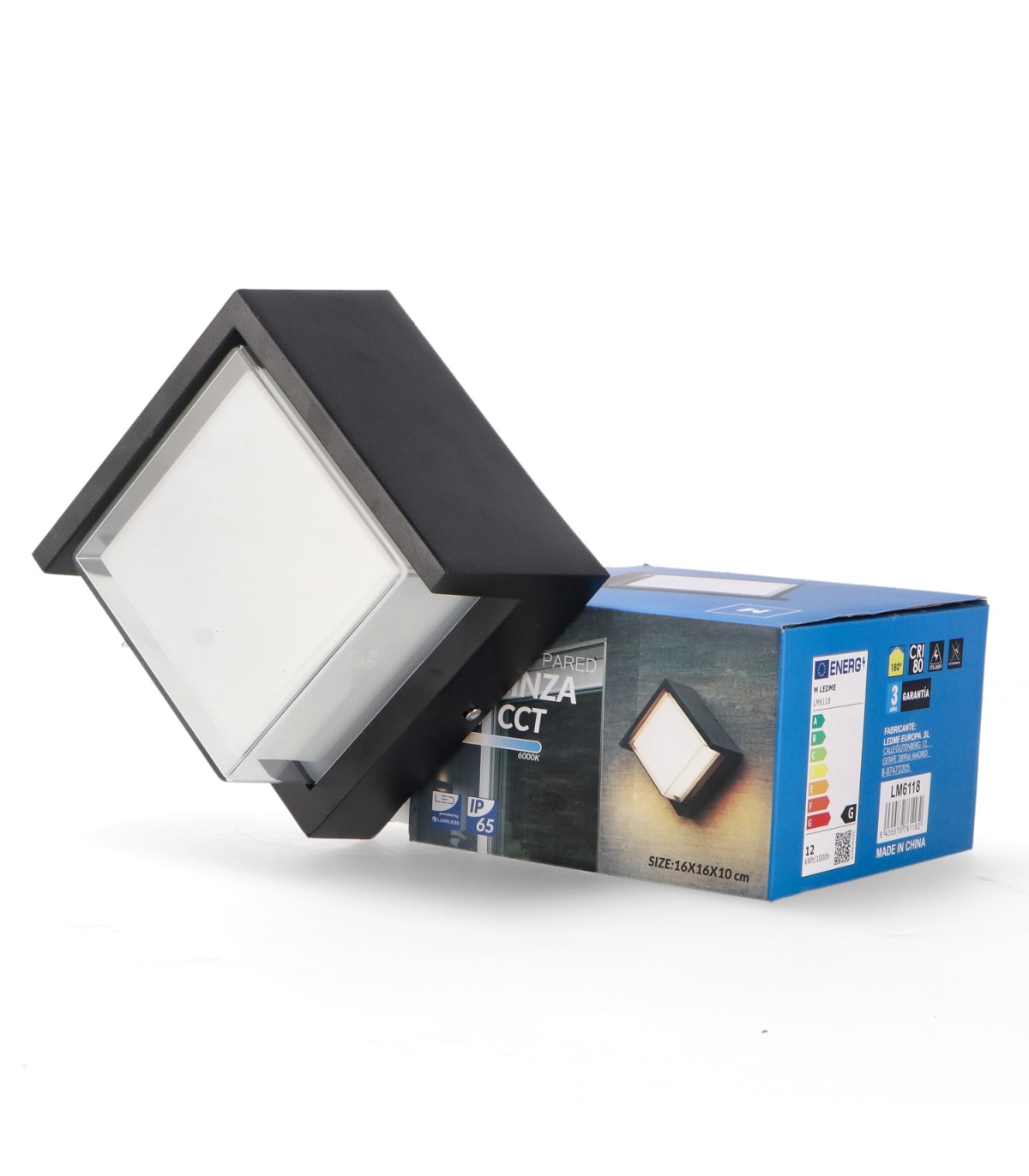 Aplique de Pared Led CINZA 12W 840Lm IP65 CCT