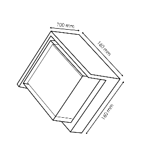 Aplique de Pared Led CINZA 12W 840Lm IP65 CCT