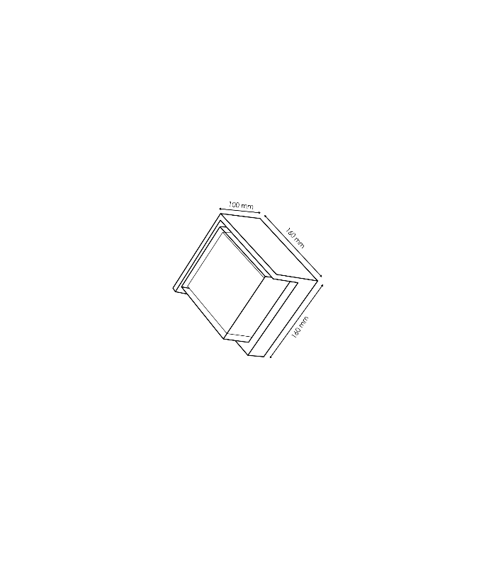 Aplique de Pared Led CINZA 12W 840Lm IP65 CCT