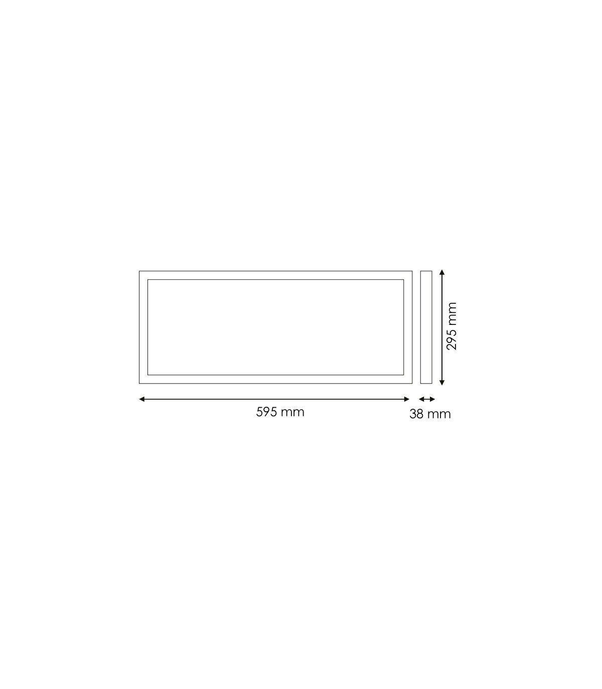 Panel Superficie Serie HOME 40W 4000Lm 60x30cm Blanco CCT