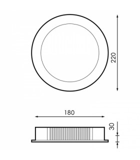 Downlight Led LASS 32W 3200LM IP40