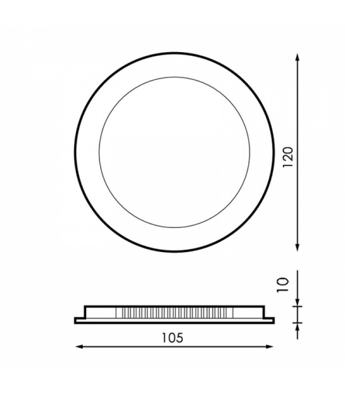 Downlight Led 6W 600Lm IP20 Redondo Níquel CCT