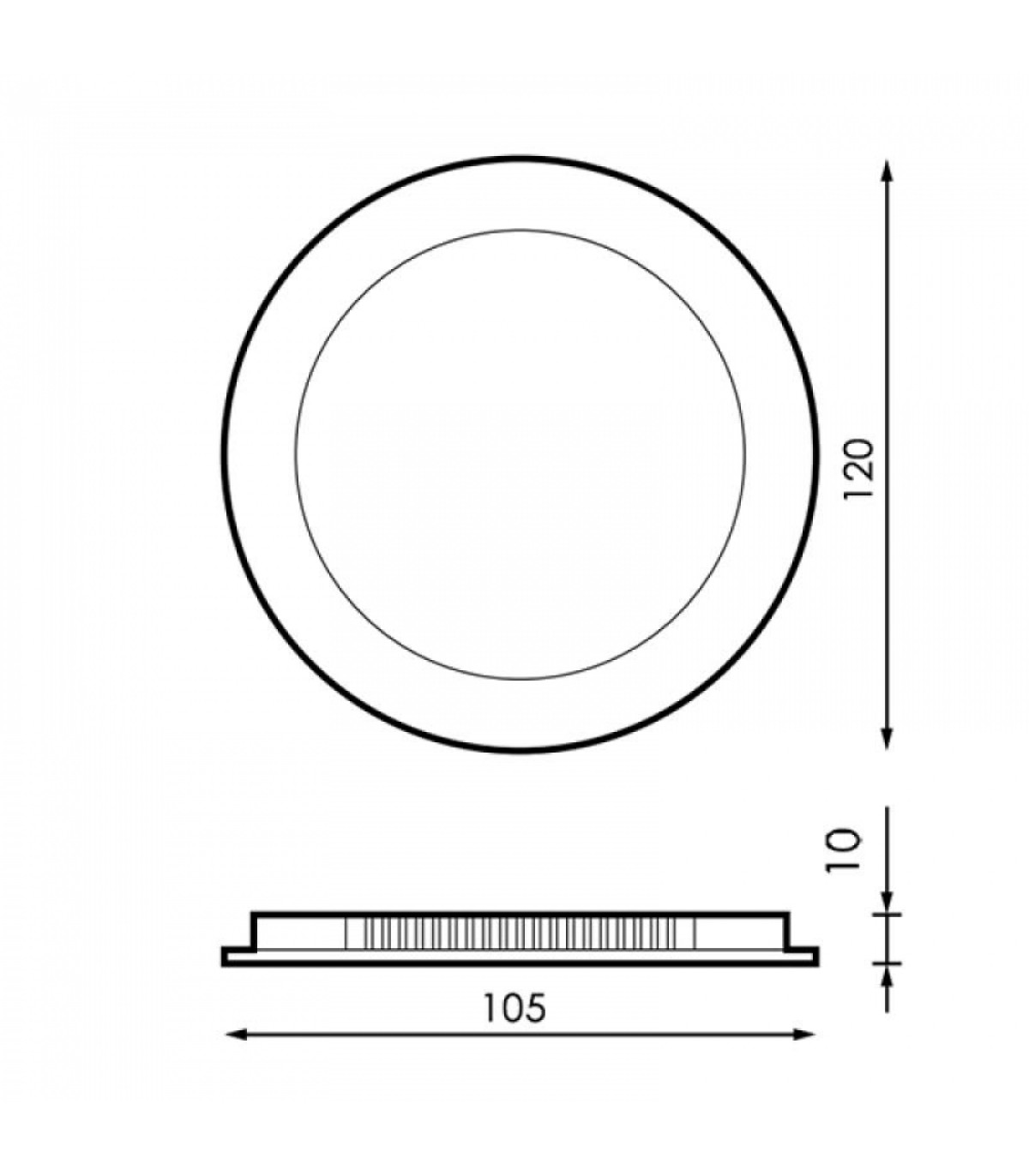 Downlight Led 6W 600Lm IP20 Redondo Níquel CCT