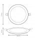 Downlight Led 12W 1200Lm IP20 Redondo Níquel CCT