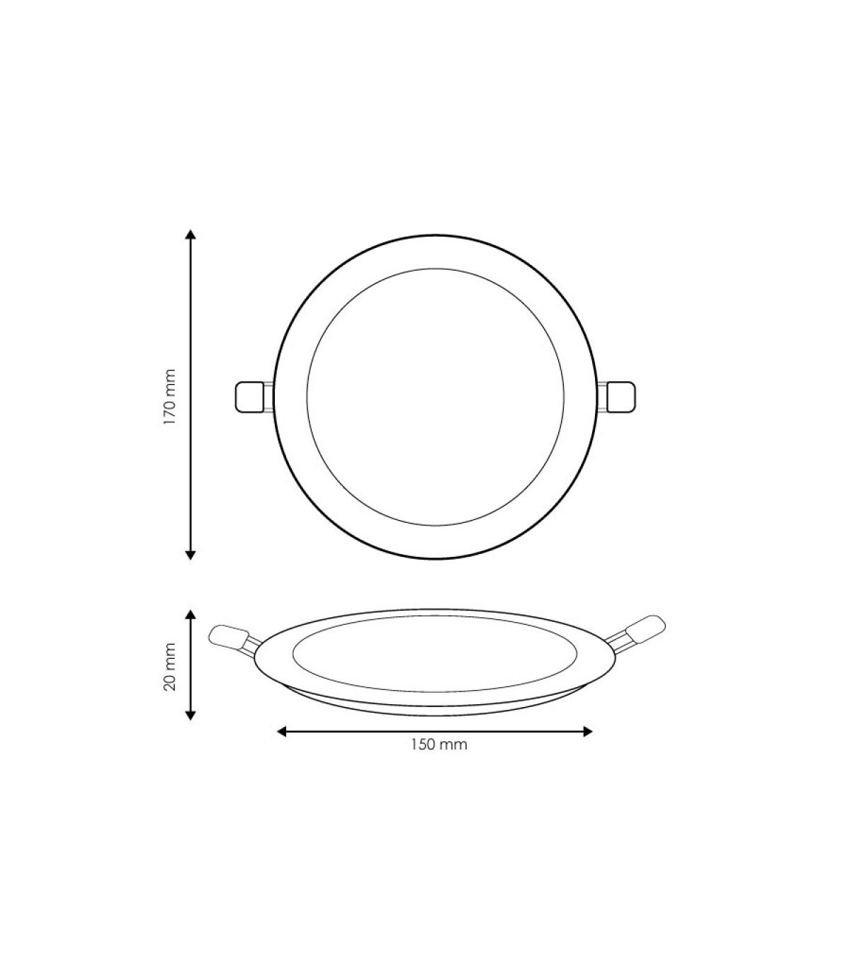 Downlight Led 12W 1200Lm IP20 Redondo Níquel CCT