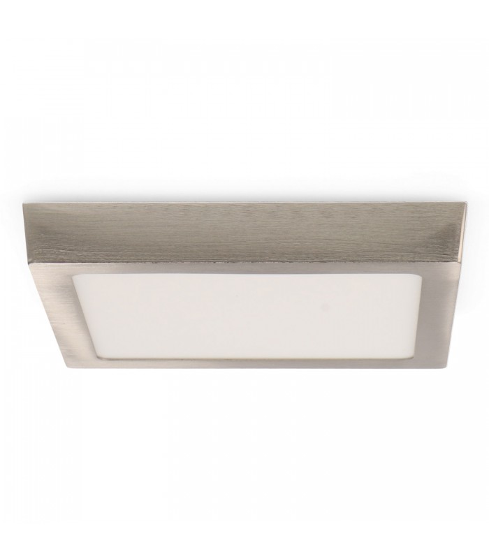 Plafón Superficie Led 20W 2000LM IP44 Cuadrado Níquel CCT