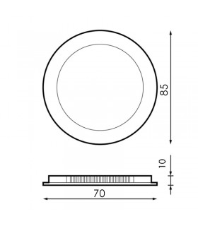 Downlight Led 5W 500LM IP20 Redondo Blanco