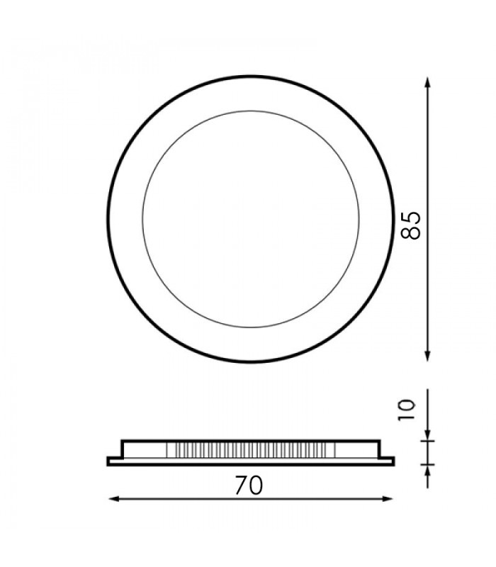Downlight Led 5W 500LM IP20 Redondo Blanco