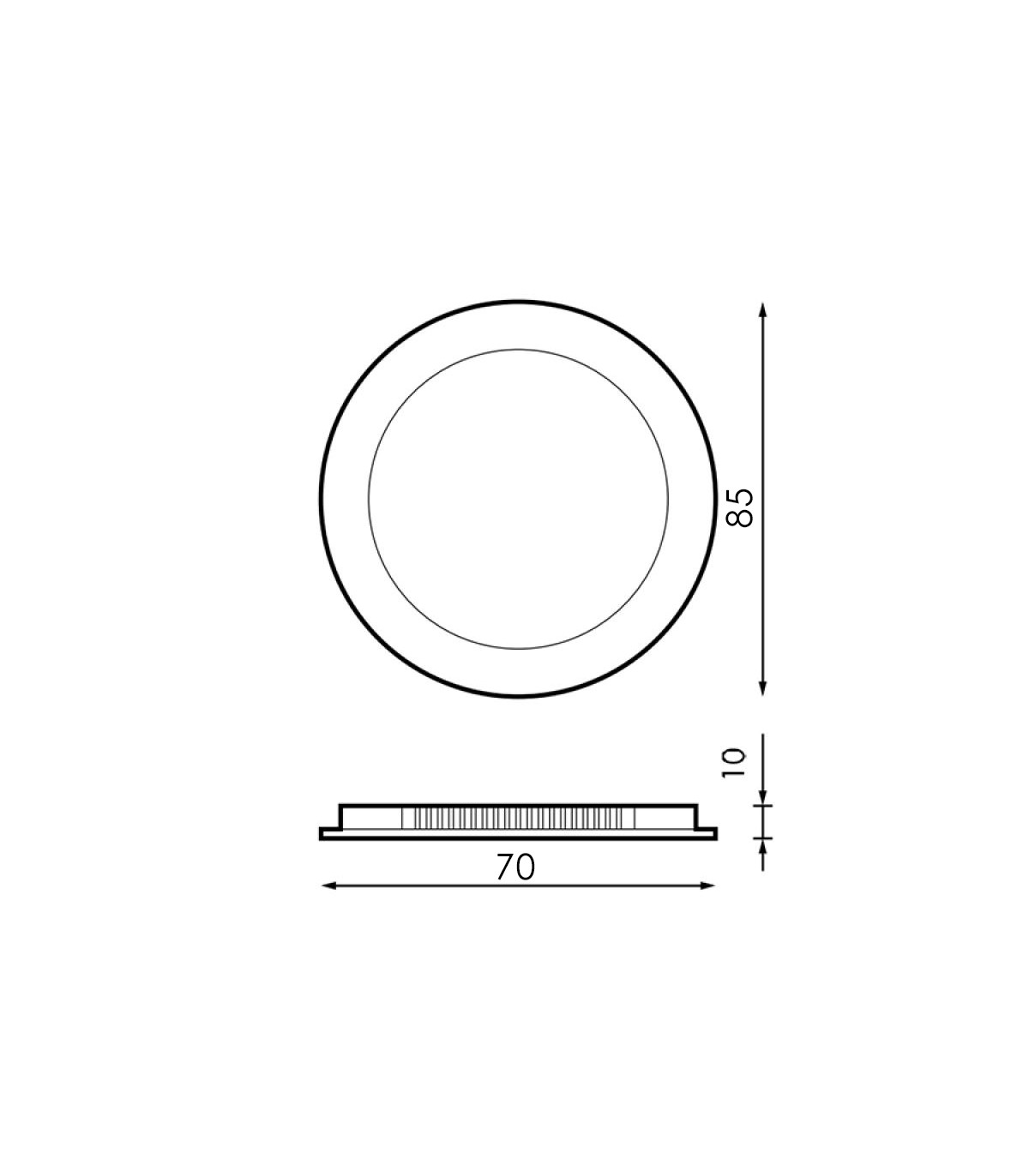 Downlight Led 5W 500LM IP20 Redondo Blanco