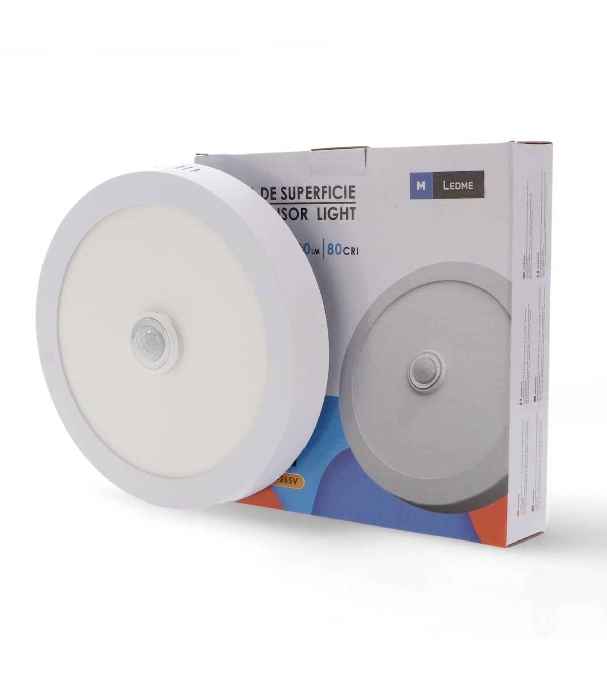 Plafón Led SENSOR light 18W 1800LM IP20 Redondo Blanco
