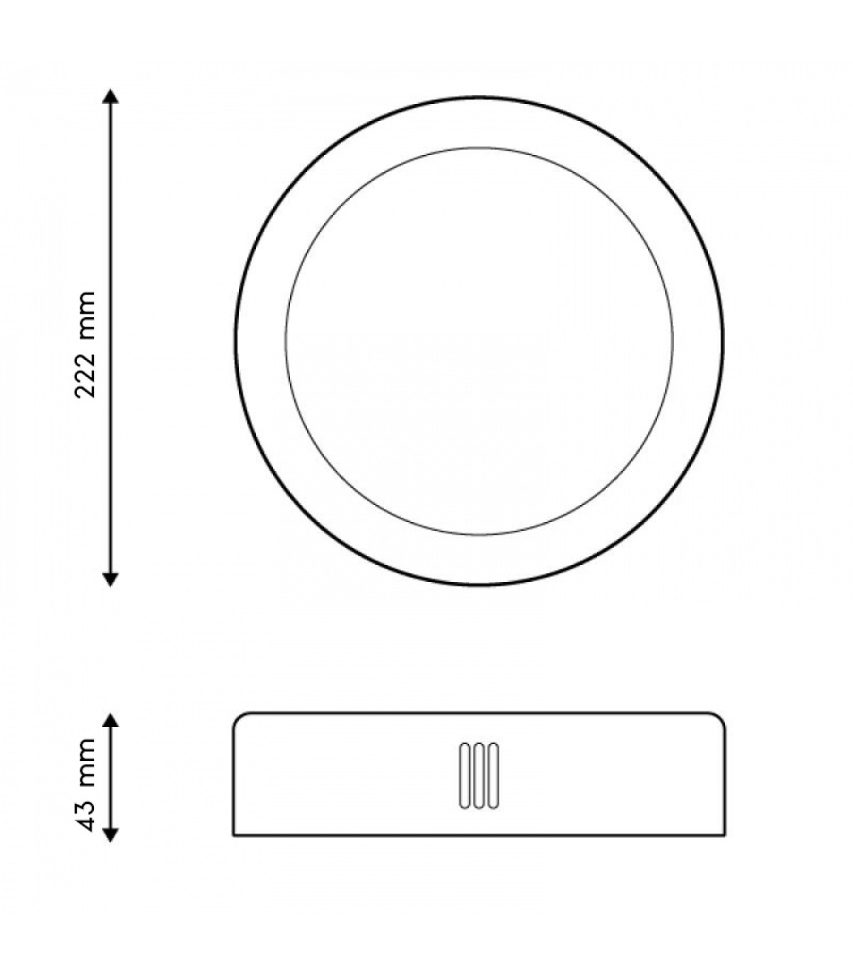 Plafón Led SENSOR light 18W 1800LM IP20 Redondo Blanco