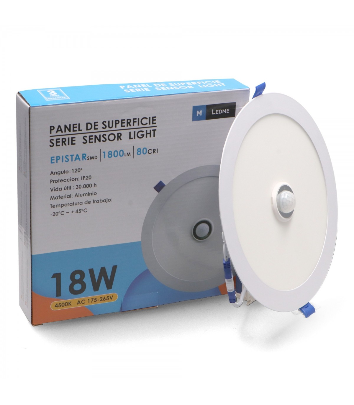 Downlight Led SENSOR light 18W 1800LM IP20 Redondo Blanco