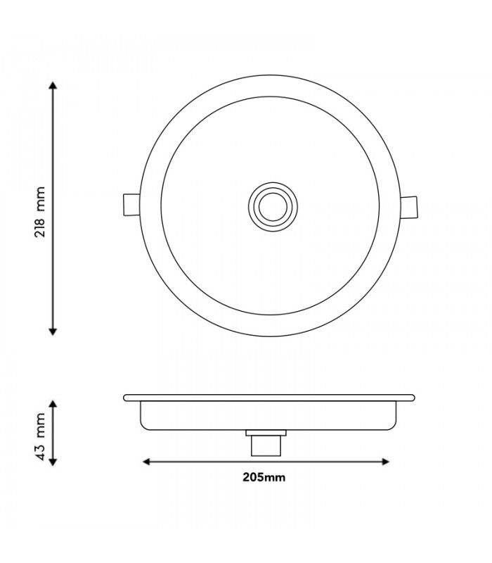 Downlight Led SENSOR light 18W 1800LM IP20 Redondo Blanco