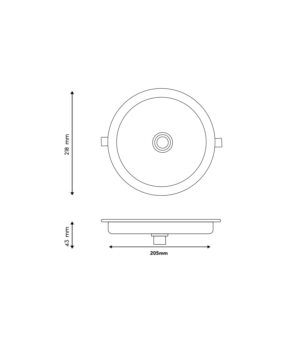 Downlight Led SENSOR light 18W 1800LM IP20 Redondo Blanco