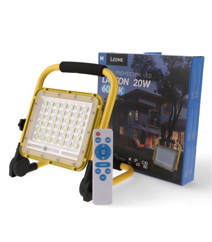 Proyector LED Portátil con Batería LAPTOP 20W 1800Lm IP65